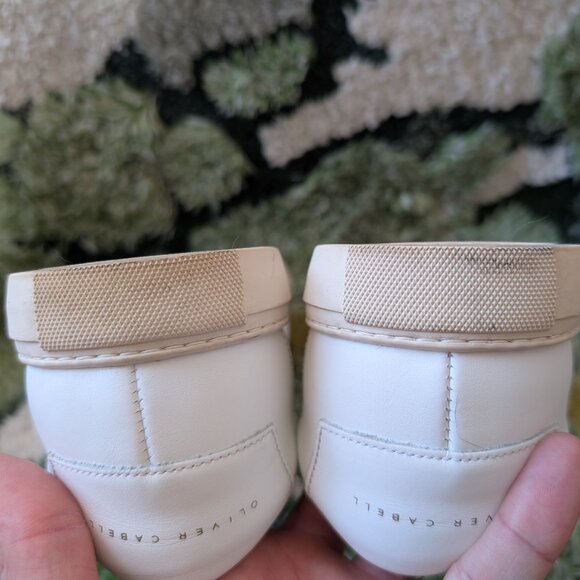 Oliver Cabell Low 1 Off White Leather Sneaker - Size 12 - Picture 4 of 5